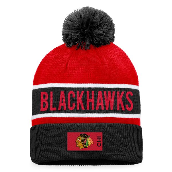 men8217s fanatics blackred chicago blackhawks authentic pro rink cuffed knit hat with pom – San Jose Sharks Jerseys and Headwear Collection