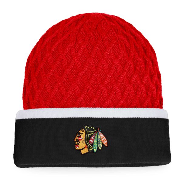 men8217s fanatics blackred chicago blackhawks iconic striped cuffed knit hat – San Jose Sharks Jerseys and Headwear Collection