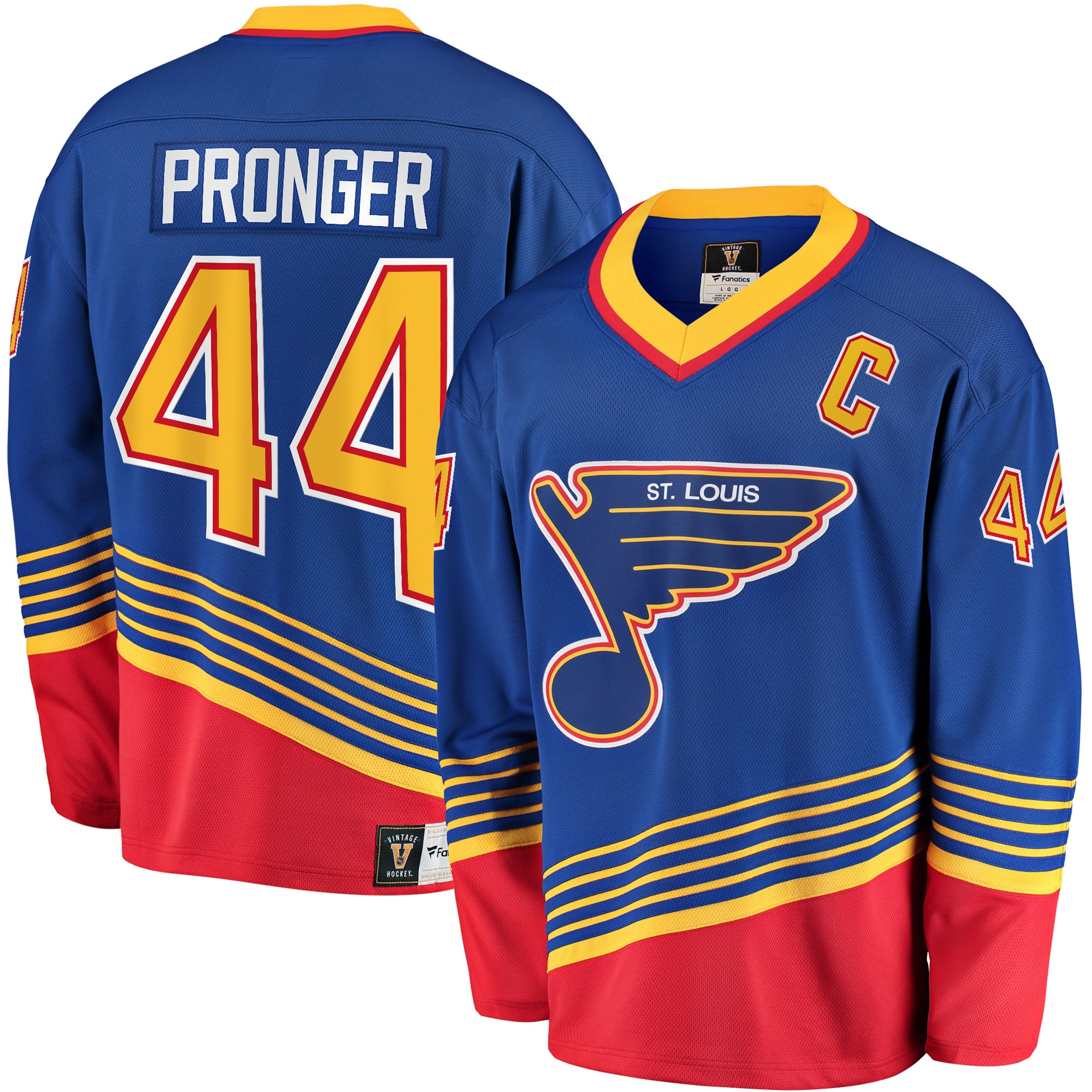 men8217s fanatics chris pronger blue st. louis blues breakaway retired player jersey – San Jose Sharks Jerseys and Headwear Collection