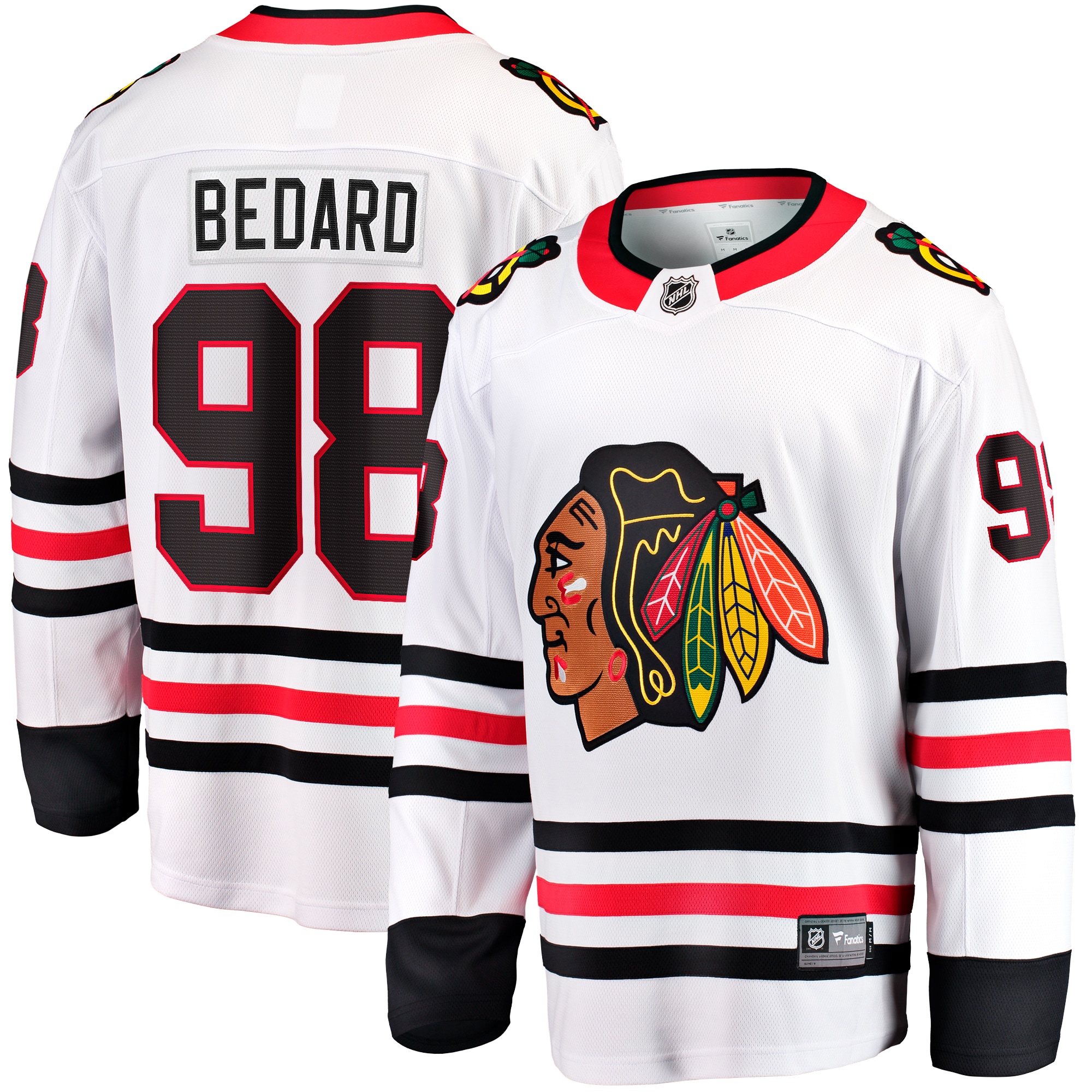 men8217s fanatics connor bedard white chicago blackhawks away breakaway player jersey – San Jose Sharks Jerseys and Headwear Collection