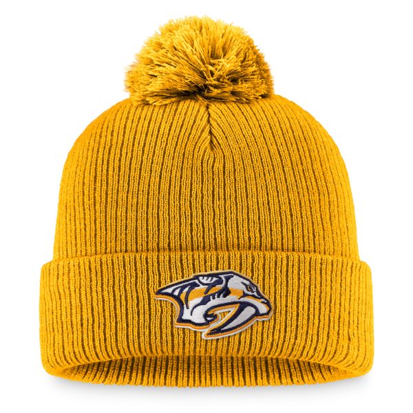 men8217s fanatics gold nashville predators core primary logo cuffed knit hat with pom – San Jose Sharks Jerseys and Headwear Collection