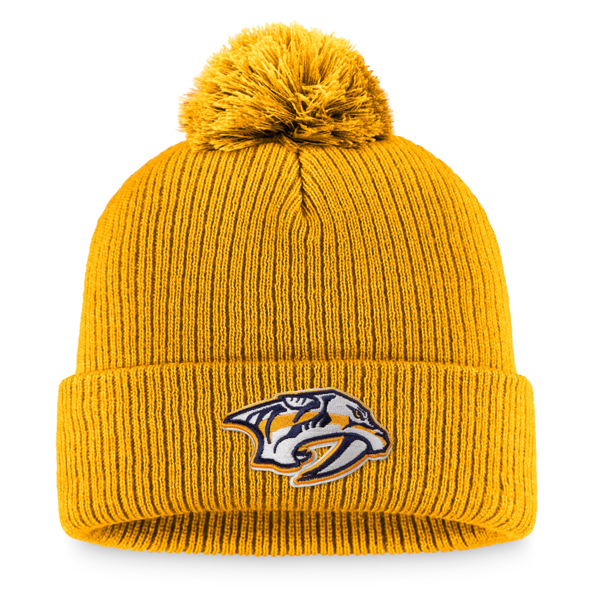 men8217s fanatics gold nashville predators core primary logo cuffed knit hat with pom – San Jose Sharks Jerseys and Headwear Collection