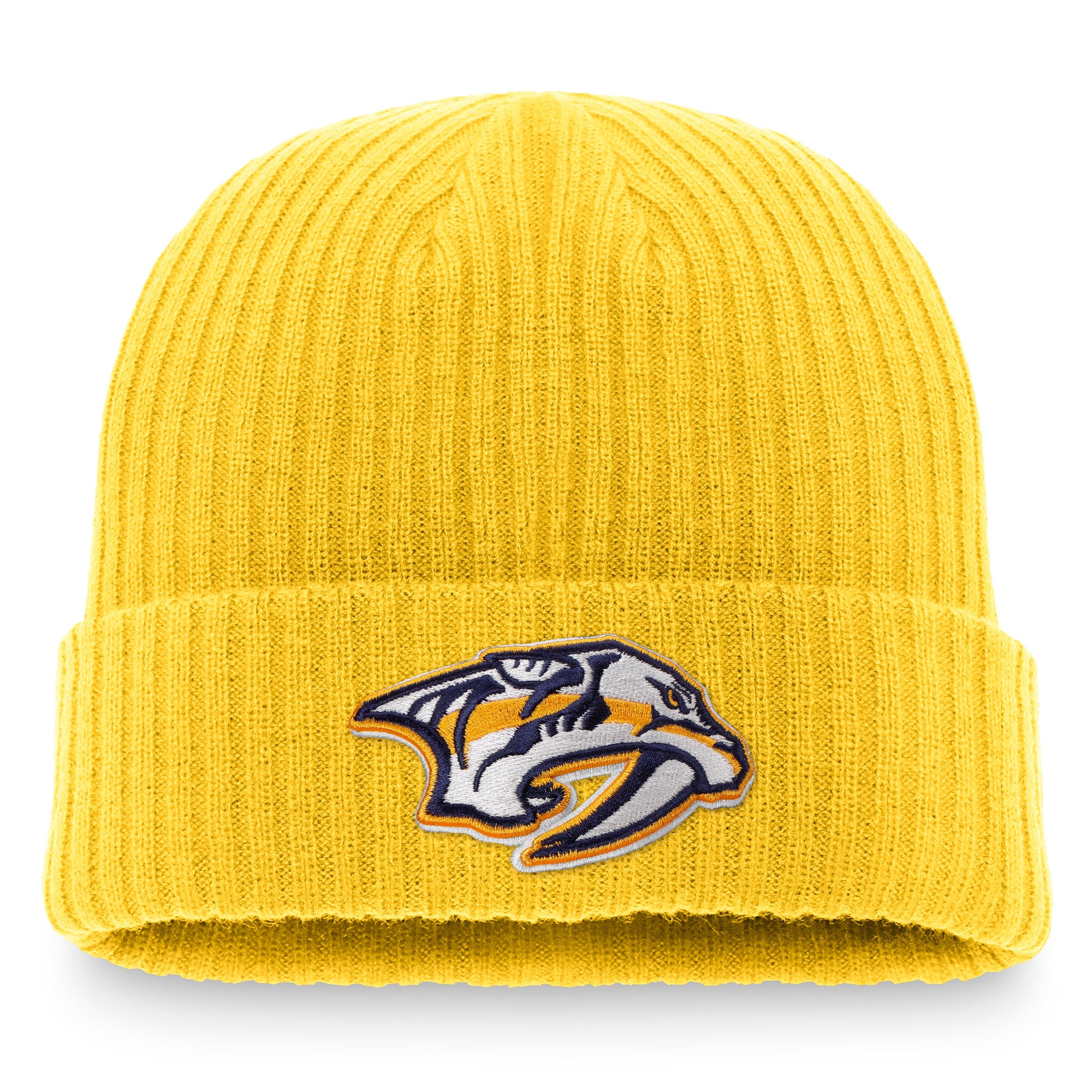 men8217s fanatics gold nashville predators core primary logo cuffed knit hat – San Jose Sharks Jerseys and Headwear Collection