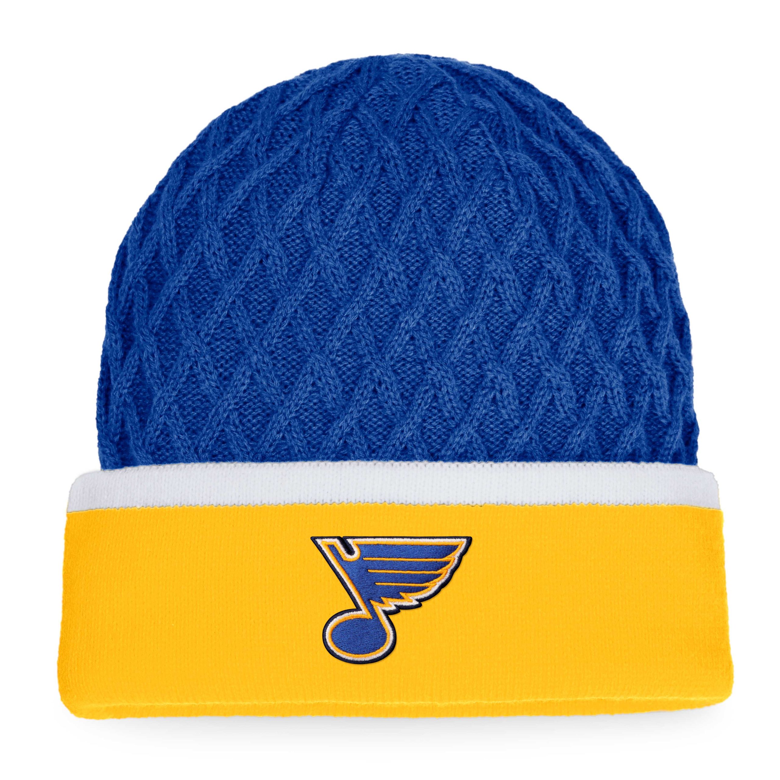 men8217s fanatics goldblue st. louis blues iconic striped cuffed knit hat – San Jose Sharks Jerseys and Headwear Collection