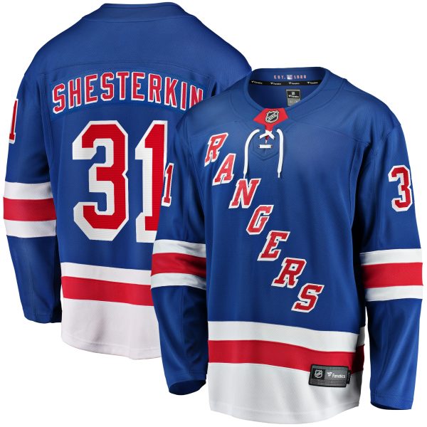 men8217s fanatics igor shesterkin blue new york rangers home breakaway player jersey – San Jose Sharks Jerseys and Headwear Collection