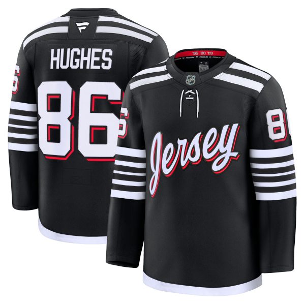 men8217s fanatics jack hughes black new jersey devils alternate premium jersey – San Jose Sharks Jerseys and Headwear Collection