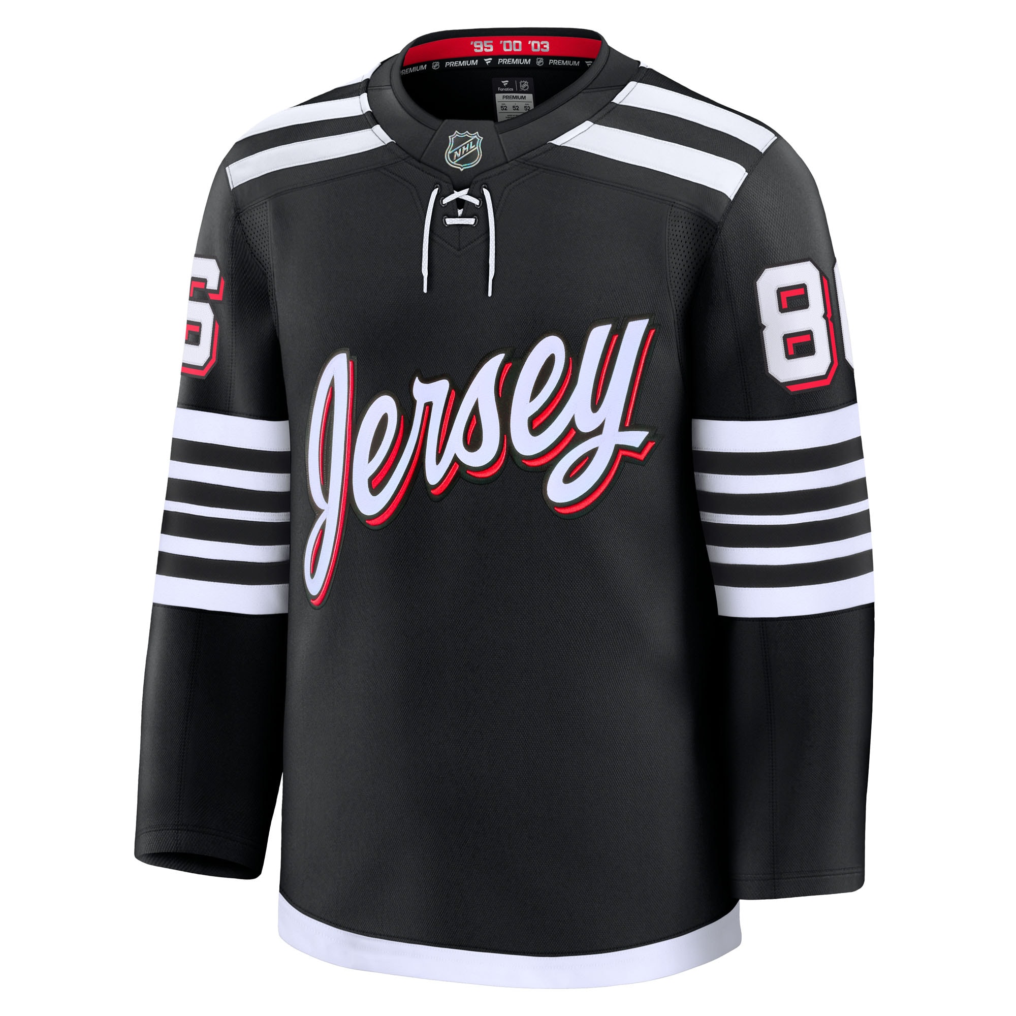 men8217s fanatics jack hughes black new jersey devils alternate premium jersey – San Jose Sharks Jerseys and Headwear Collection