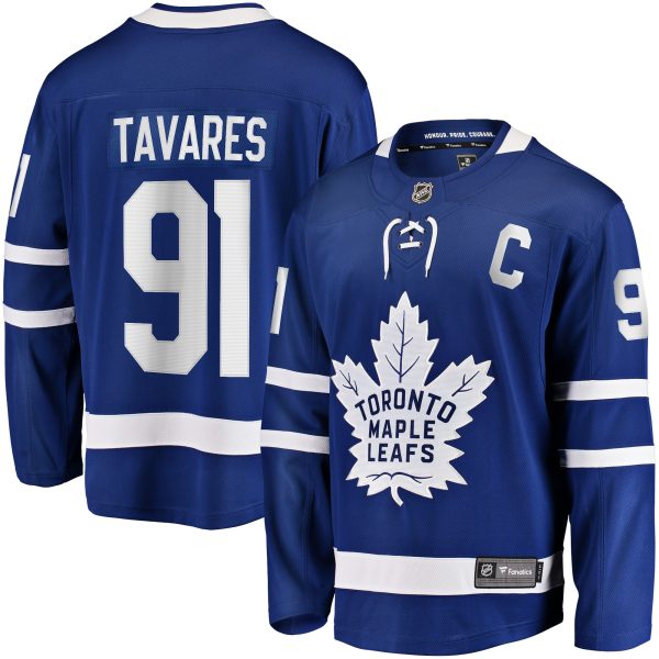 men8217s fanatics john tavares blue toronto maple leafs home captain premier breakaway player jersey – San Jose Sharks Jerseys and Headwear Collection