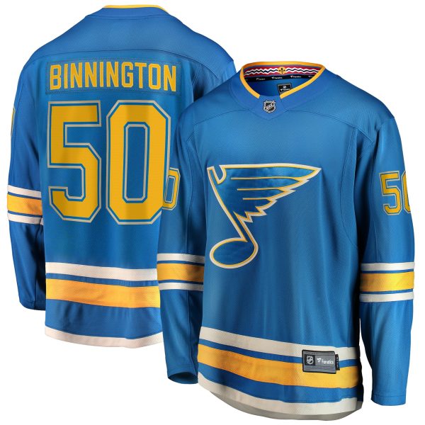 men8217s fanatics jordan binnington blue st. louis blues 201819 alternate premier breakaway player jersey – San Jose Sharks Jerseys and Headwear Collection