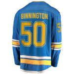 men8217s fanatics jordan binnington blue st. louis blues 201819 alternate premier breakaway player jersey – San Jose Sharks Jerseys and Headwear Collection