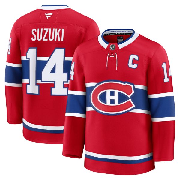 men8217s fanatics nick suzuki red montreal canadiens home premium jersey – San Jose Sharks Jerseys and Headwear Collection