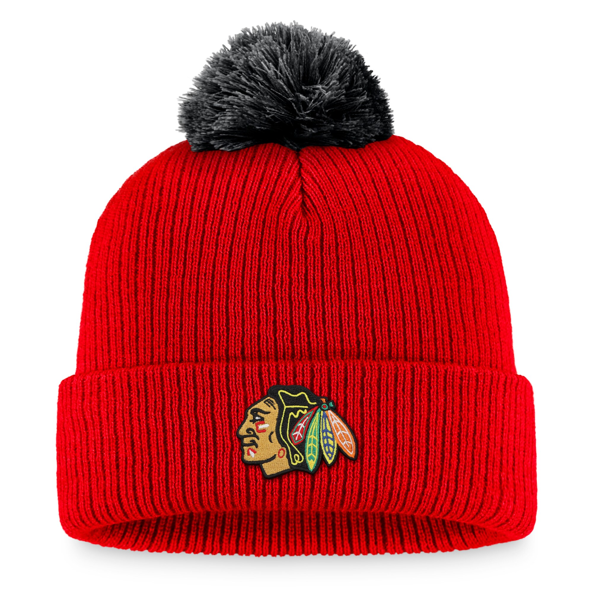 men8217s fanatics red chicago blackhawks team cuffed knit hat with pom – San Jose Sharks Jerseys and Headwear Collection