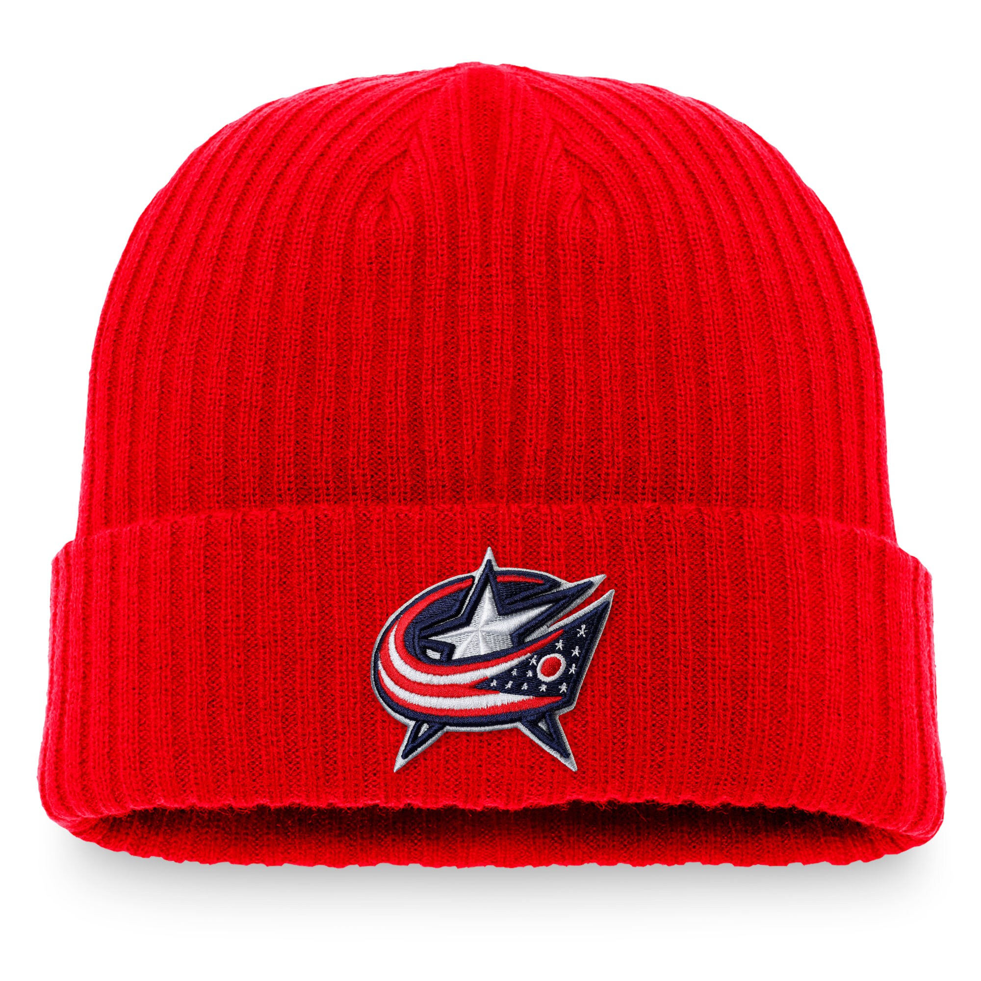 men8217s fanatics red columbus blue jackets core primary logo cuffed knit hat – San Jose Sharks Jerseys and Headwear Collection