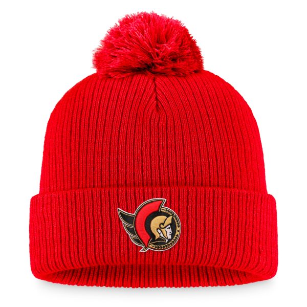 men8217s fanatics red ottawa senators core primary logo cuffed knit hat with pom – San Jose Sharks Jerseys and Headwear Collection