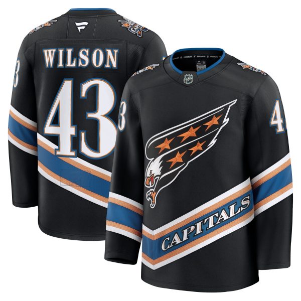 men8217s fanatics tom wilson black washington capitals alternate 50th anniversary premium jersey – San Jose Sharks Jerseys and Headwear Collection