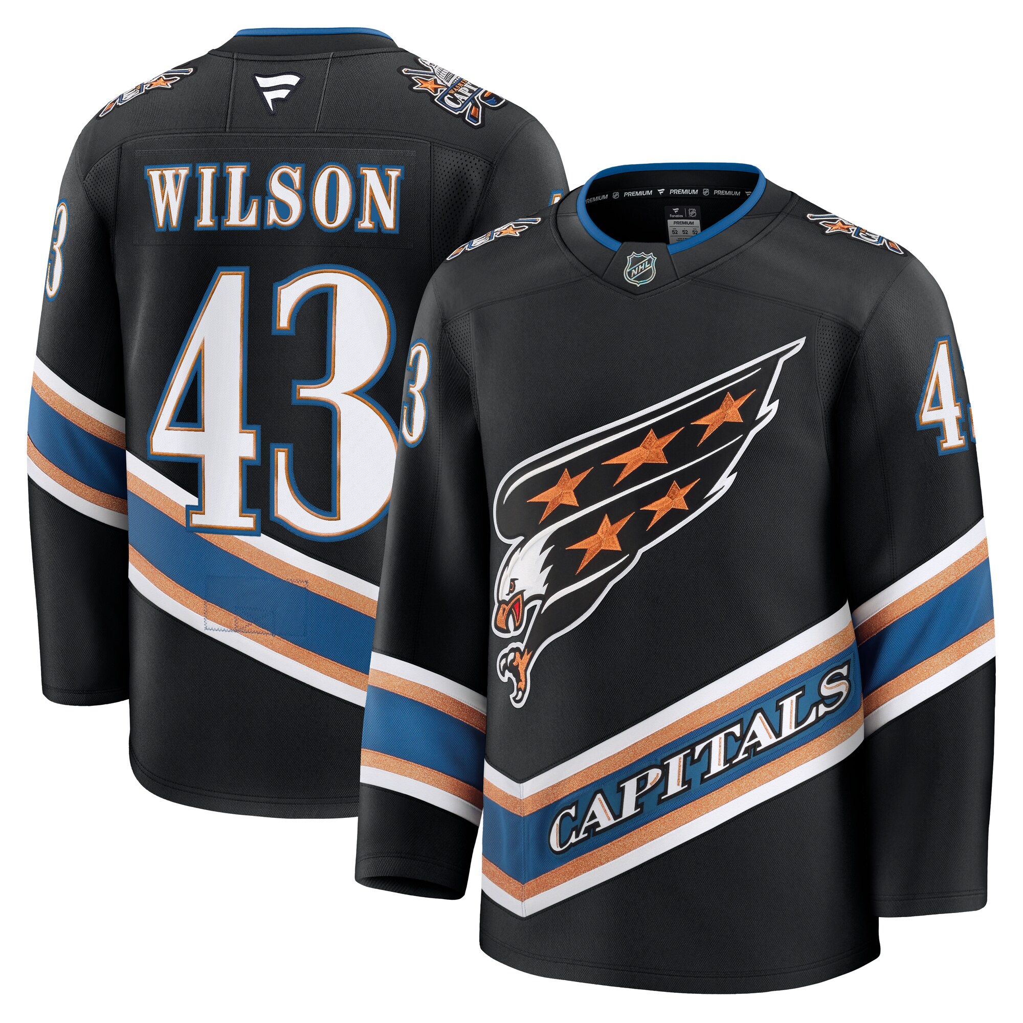 men8217s fanatics tom wilson black washington capitals alternate 50th anniversary premium jersey – San Jose Sharks Jerseys and Headwear Collection