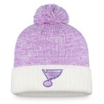 men8217s fanatics whitepurple st. louis blues 2022 hockey fights cancer authentic pro cuffed knit hat with pom – San Jose Sharks Jerseys and Headwear Collection