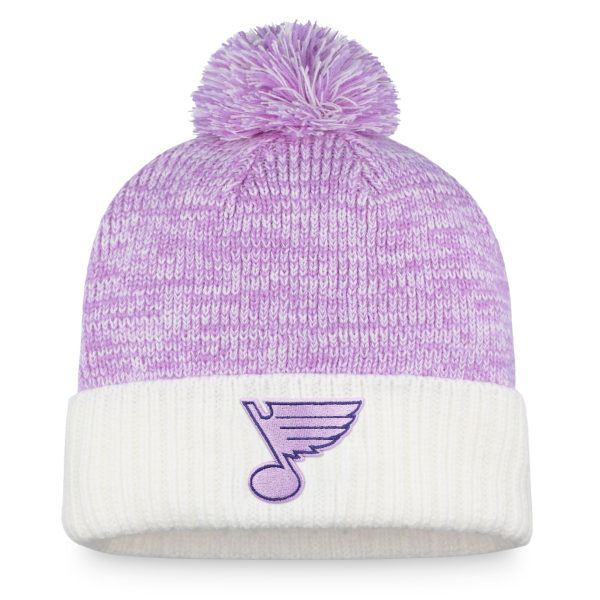 men8217s fanatics whitepurple st. louis blues 2022 hockey fights cancer authentic pro cuffed knit hat with pom – San Jose Sharks Jerseys and Headwear Collection