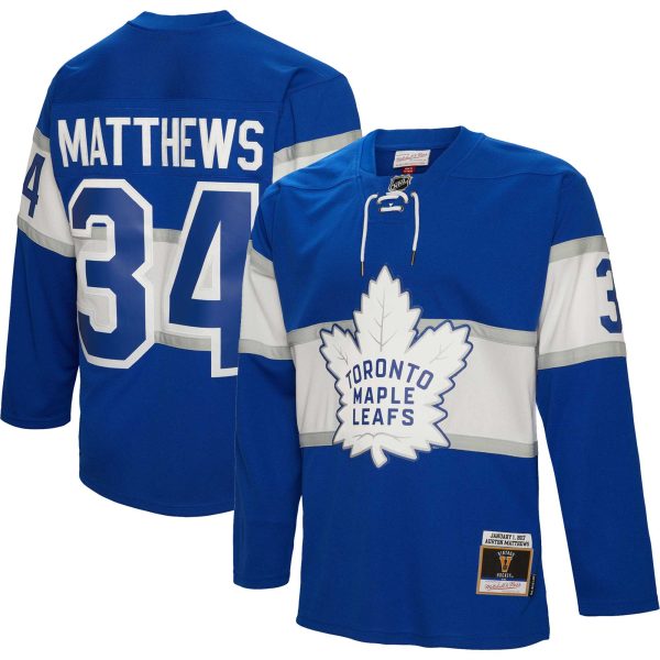 men8217s mitchell amp ness auston matthews blue toronto maple leafs 2017 winter classic blue line player jersey – San Jose Sharks Jerseys and Headwear Collection