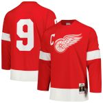 men8217s mitchell amp ness gordie howe red detroit red wings captain patch 196061 blue line player jersey – San Jose Sharks Jerseys and Headwear Collection