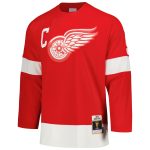 men8217s mitchell amp ness gordie howe red detroit red wings captain patch 196061 blue line player jersey – San Jose Sharks Jerseys and Headwear Collection