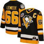 men8217s mitchell amp ness mario lemieux black pittsburgh penguins captain patch 199192 blue line player jersey – San Jose Sharks Jerseys and Headwear Collection