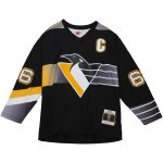 men8217s mitchell amp ness mario lemieux black pittsburgh penguins captain8217s patch 199697 blue line player jersey – San Jose Sharks Jerseys and Headwear Collection