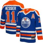 men8217s mitchell amp ness mark messier royal edmonton oilers alternate captain patch 198687 blue line player jersey – San Jose Sharks Jerseys and Headwear Collection