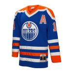 men8217s mitchell amp ness mark messier royal edmonton oilers alternate captain patch 198687 blue line player jersey – San Jose Sharks Jerseys and Headwear Collection