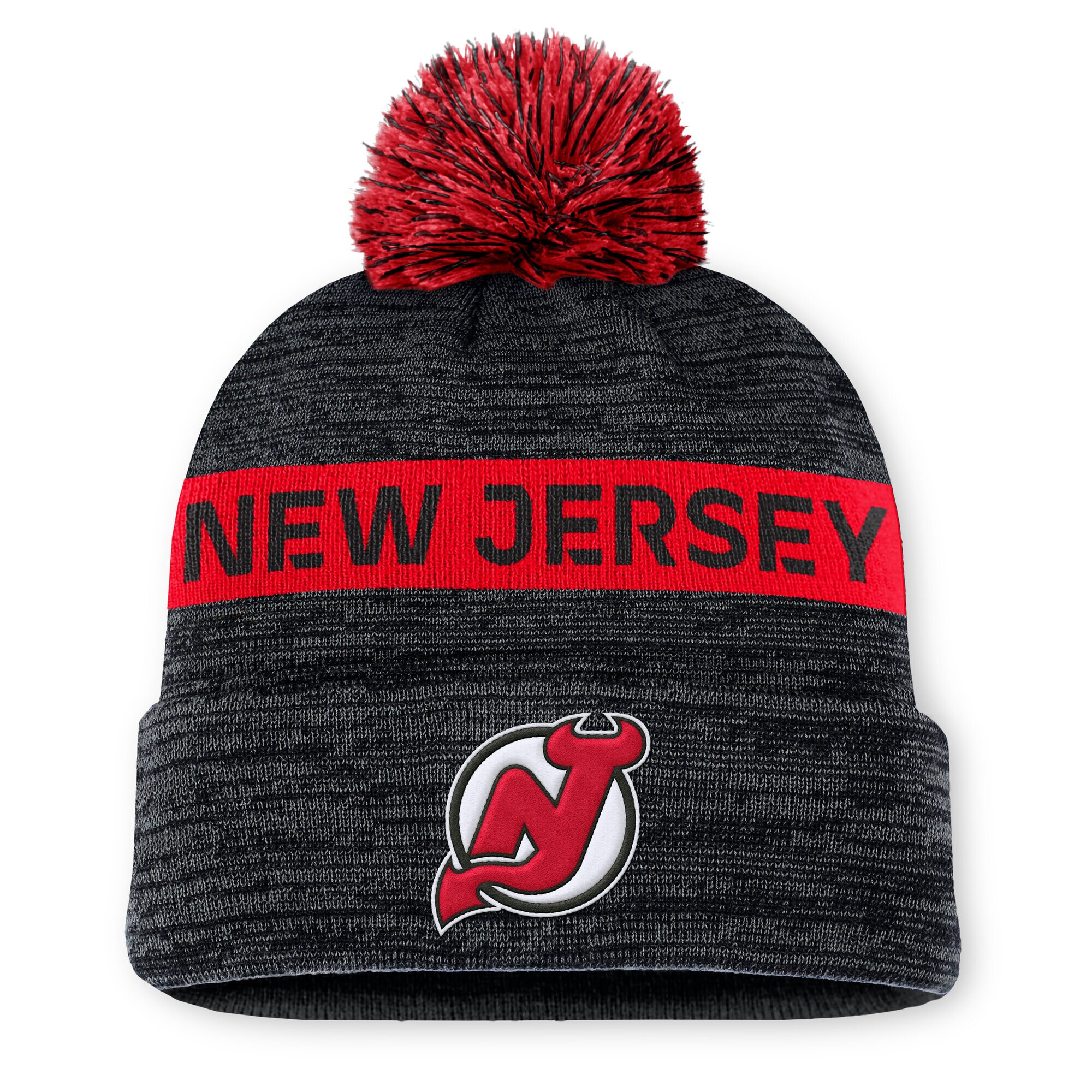 new jersey devils authentic pro rink beanie cuff with pom – San Jose Sharks Jerseys and Headwear Collection