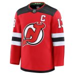 new jersey devils fanatics branded home premium jersey – red – nico hischier – mens – San Jose Sharks Jerseys and Headwear Collection