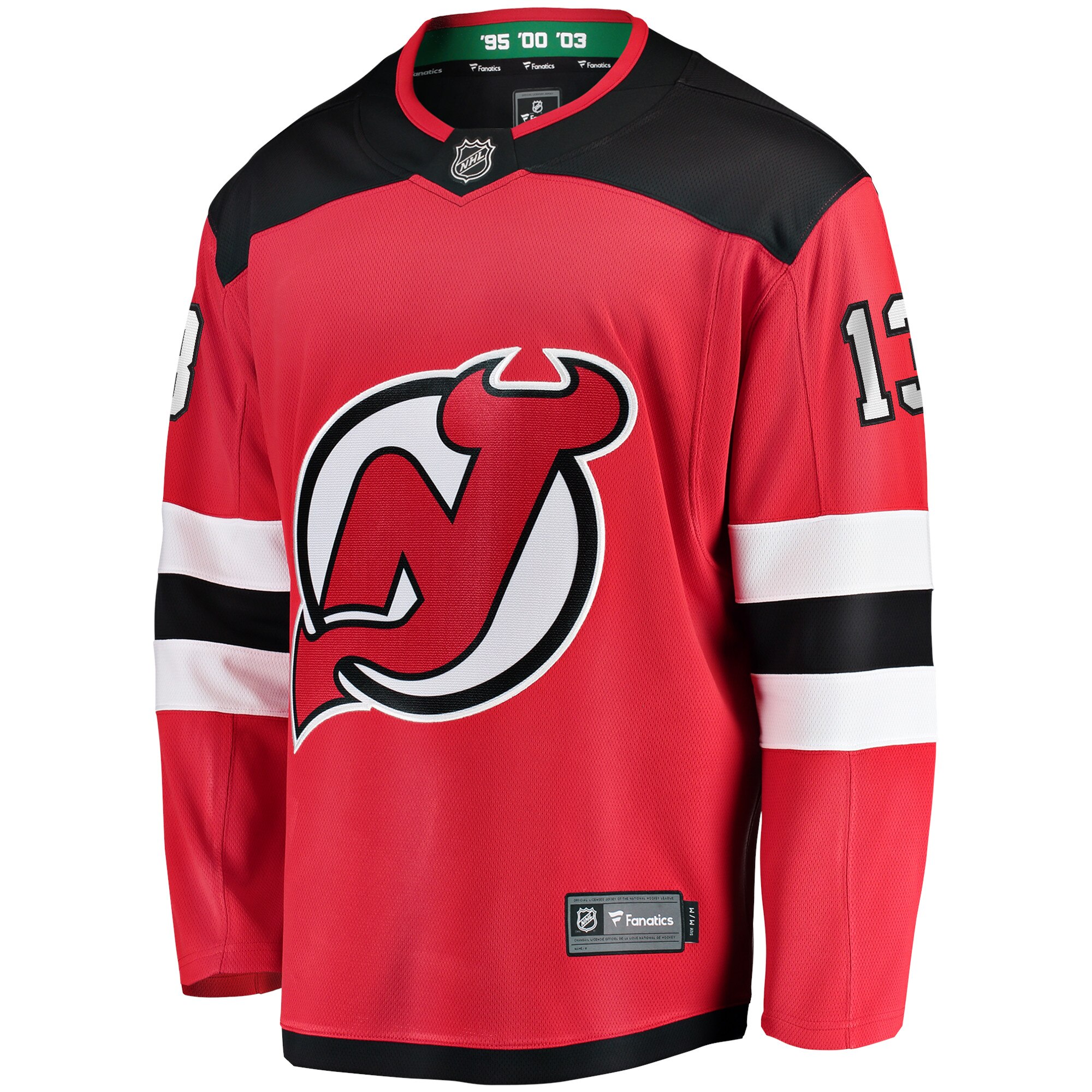 new jersey devils fanatics home breakaway jersey – nico hischier – mens – San Jose Sharks Jerseys and Headwear Collection