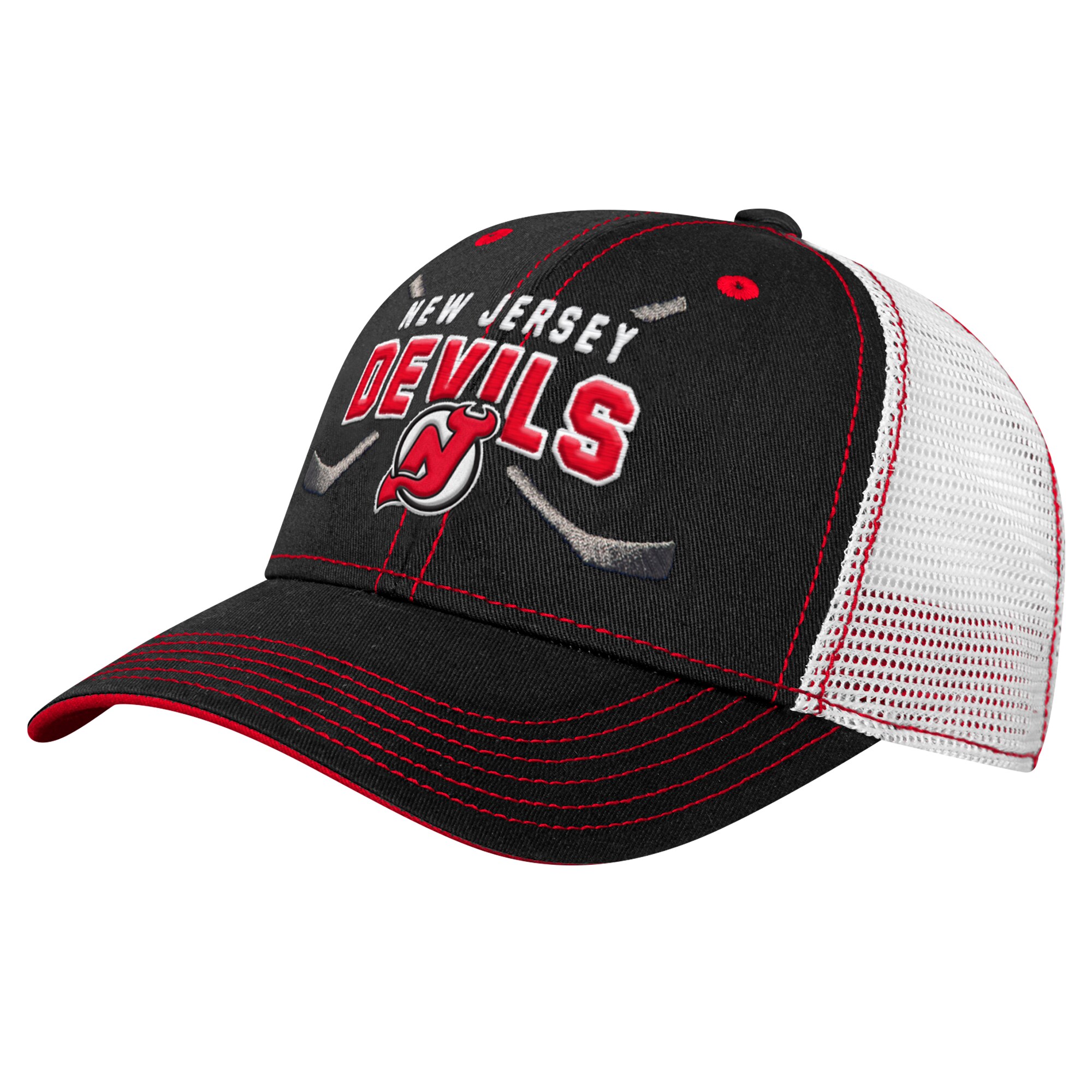 new jersey devils lock up mesh adjustable cap – youth – San Jose Sharks Jerseys and Headwear Collection