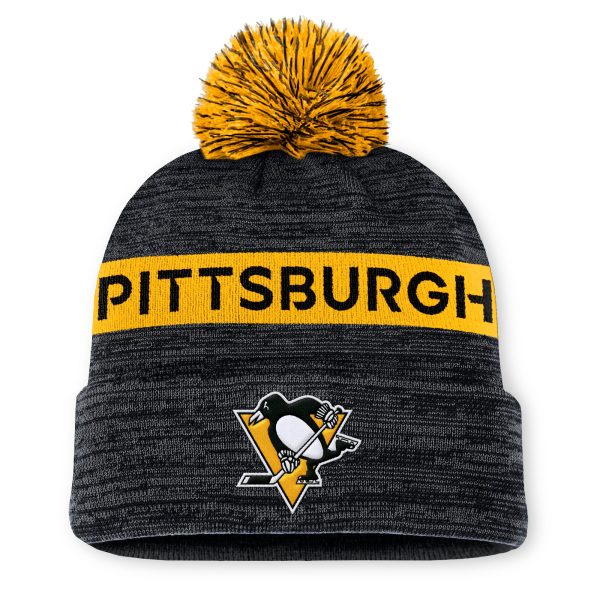 pittsburgh penguins authentic pro rink beanie cuff with pom – San Jose Sharks Jerseys and Headwear Collection