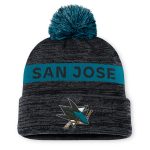 san jose sharks authentic pro rink beanie cuff with pom – San Jose Sharks Jerseys and Headwear Collection