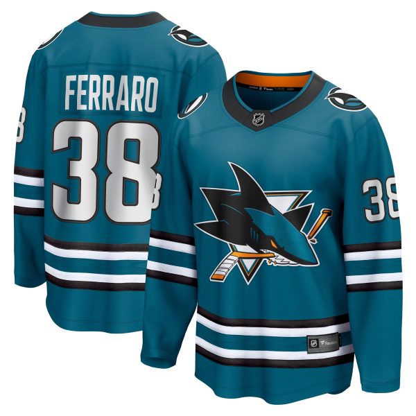 san jose sharks fanatics home breakaway jersey – mario ferraro – mens – San Jose Sharks Jerseys and Headwear Collection