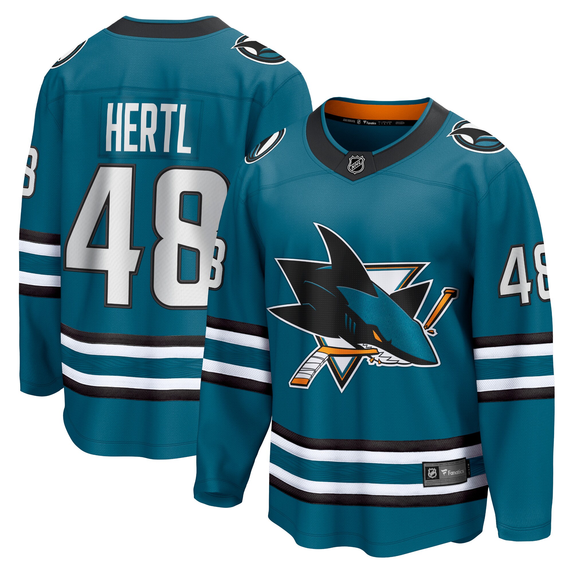 san jose sharks fanatics home breakaway jersey – tomas hertl – mens – San Jose Sharks Jerseys and Headwear Collection