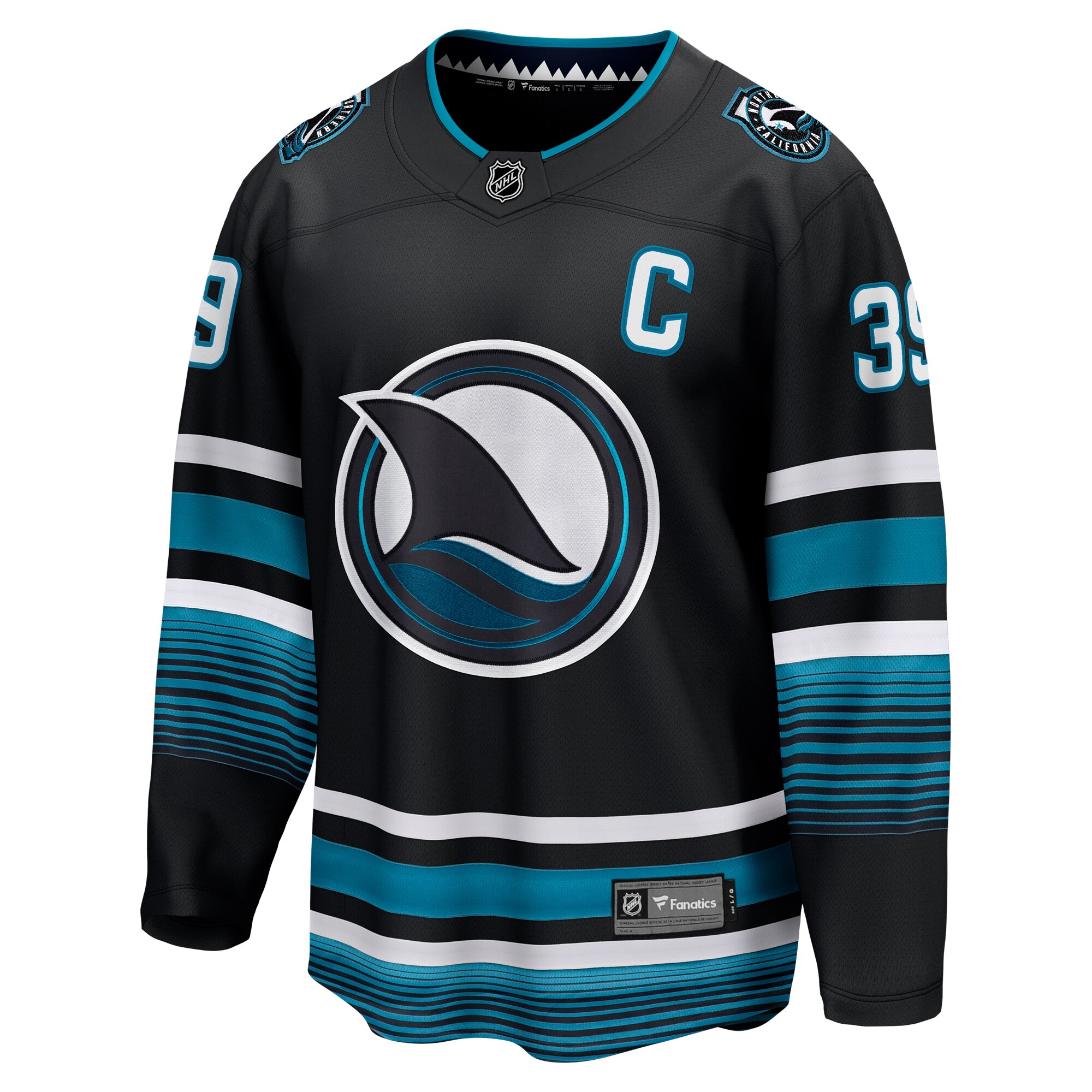 san jose sharks fanatics replica alternate breakaway jersey – black – logan couture – mens – San Jose Sharks Jerseys and Headwear Collection
