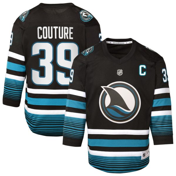 san jose sharks fanatics replica alternate breakaway jersey – black – logan couture – youth – San Jose Sharks Jerseys and Headwear Collection