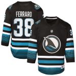 san jose sharks fanatics replica alternate breakaway jersey – black – mario ferraro – youth – San Jose Sharks Jerseys and Headwear Collection
