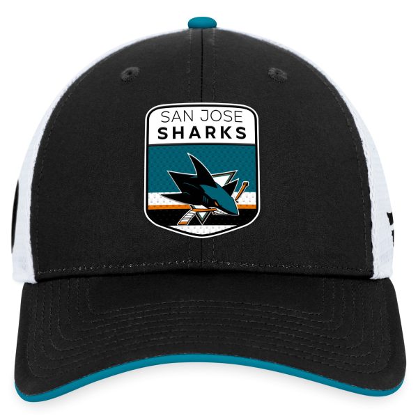 san jose sharks pro draft structured trucker podium cap – unisex – San Jose Sharks Jerseys and Headwear Collection