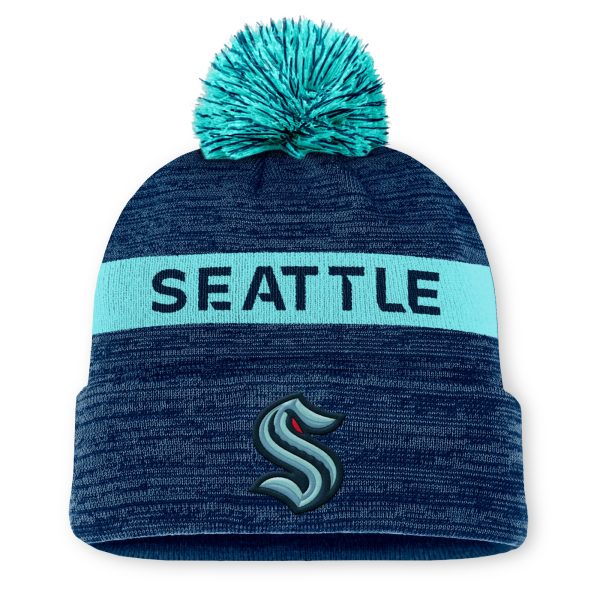 seattle kraken authentic pro rink beanie cuff with pom – San Jose Sharks Jerseys and Headwear Collection