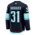 seattle kraken fanatics branded home premium jersey – deep sea blue – philipp grubauer – mens – San Jose Sharks Jerseys and Headwear Collection