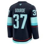 seattle kraken fanatics branded home premium jersey – deep sea blue – yanni gourde – mens – San Jose Sharks Jerseys and Headwear Collection