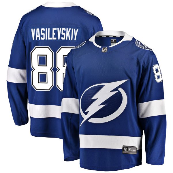 tampa bay lightning fanatics home breakaway jersey – andrei vasilevskiy – mens – San Jose Sharks Jerseys and Headwear Collection