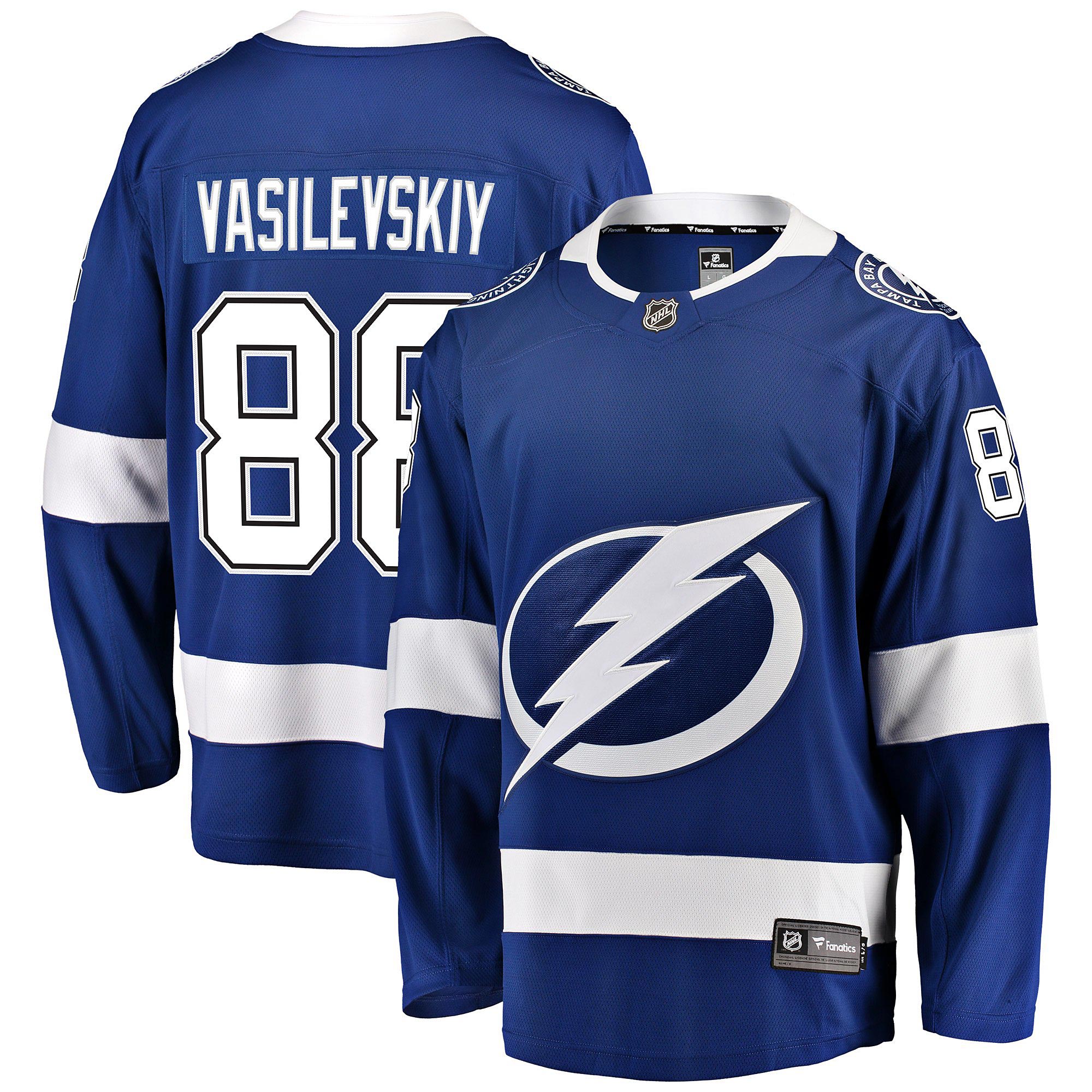 tampa bay lightning fanatics home breakaway jersey – andrei vasilevskiy – mens – San Jose Sharks Jerseys and Headwear Collection