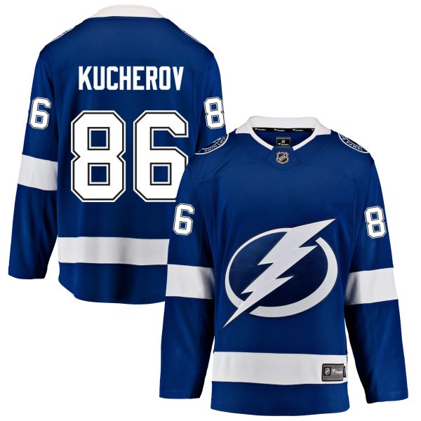 tampa bay lightning fanatics home breakaway jersey – nikita kucherov – mens – San Jose Sharks Jerseys and Headwear Collection