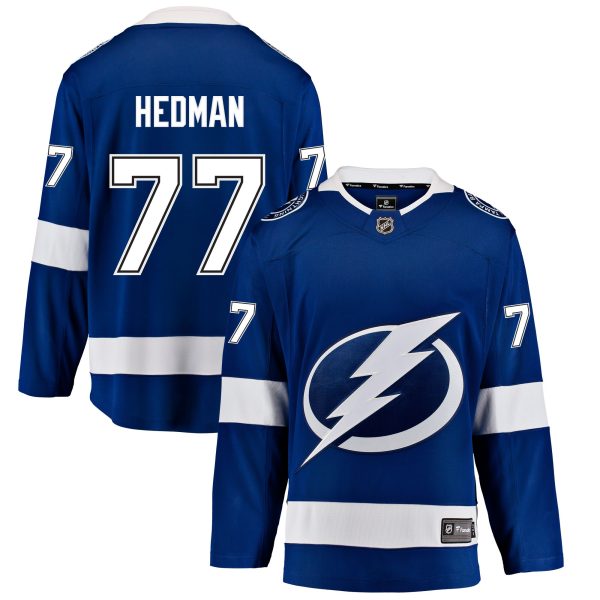 tampa bay lightning fanatics home breakaway jersey – victor hedman – mens – San Jose Sharks Jerseys and Headwear Collection
