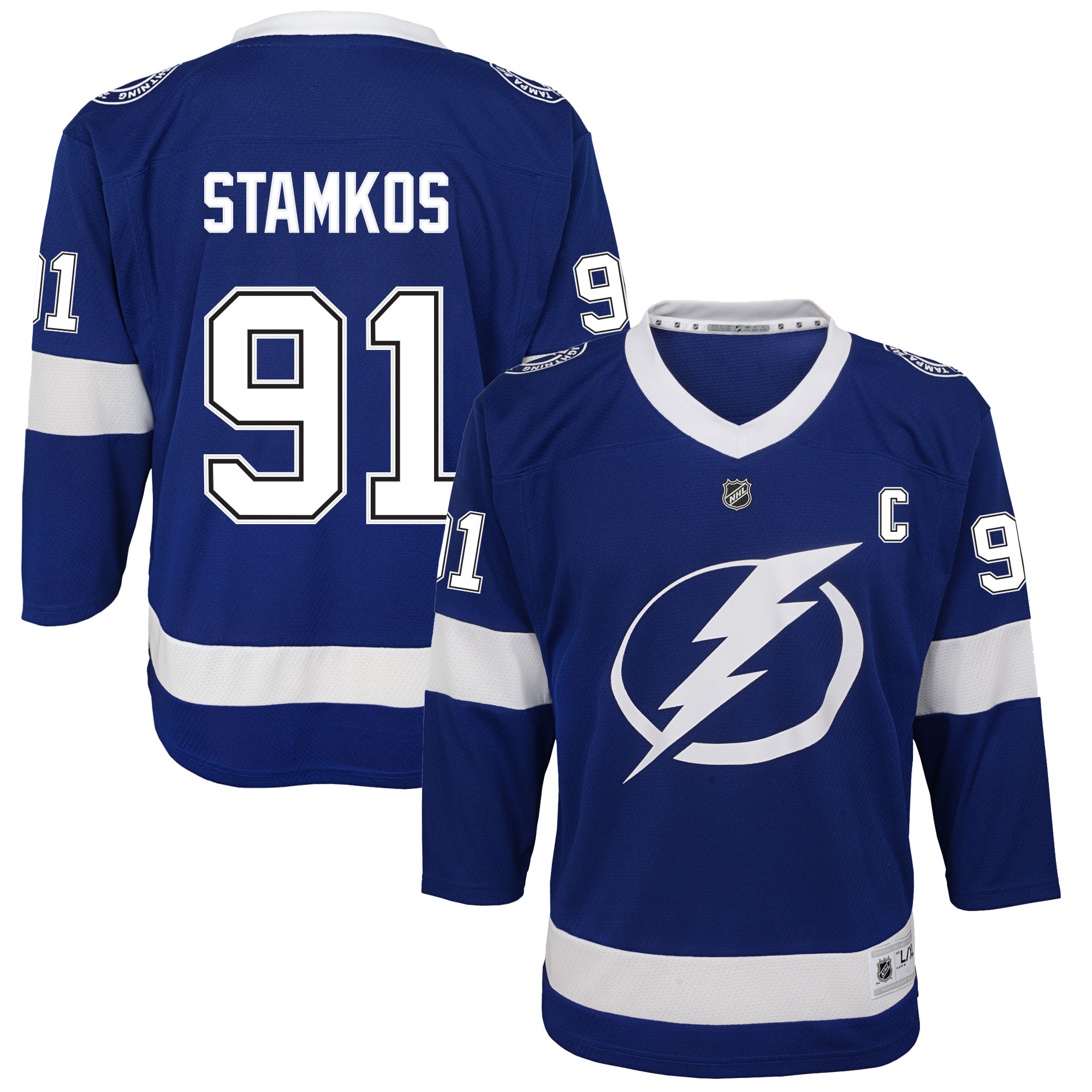 tampa bay lightning replica home jersey – steve stamkos – youth – San Jose Sharks Jerseys and Headwear Collection