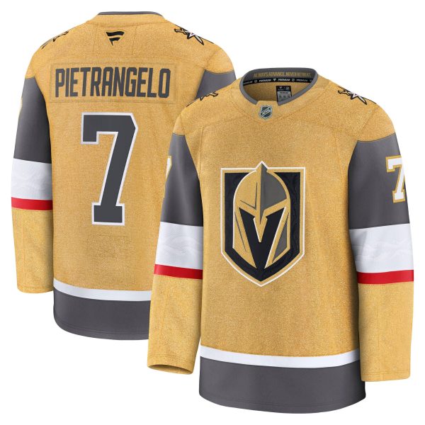 vegas golden knights fanatics branded home premium jersey – gold – alex pietrangelo – mens – San Jose Sharks Jerseys and Headwear Collection